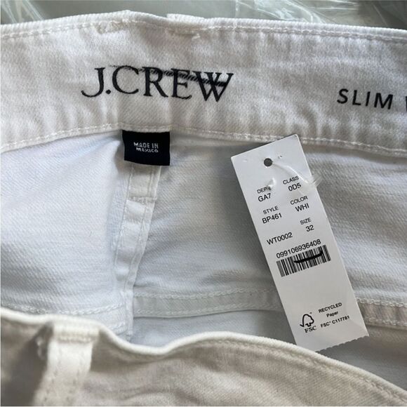 J Crew Slim Wide Leg Jeans Womens Size 32 White - Picture 11 of 15